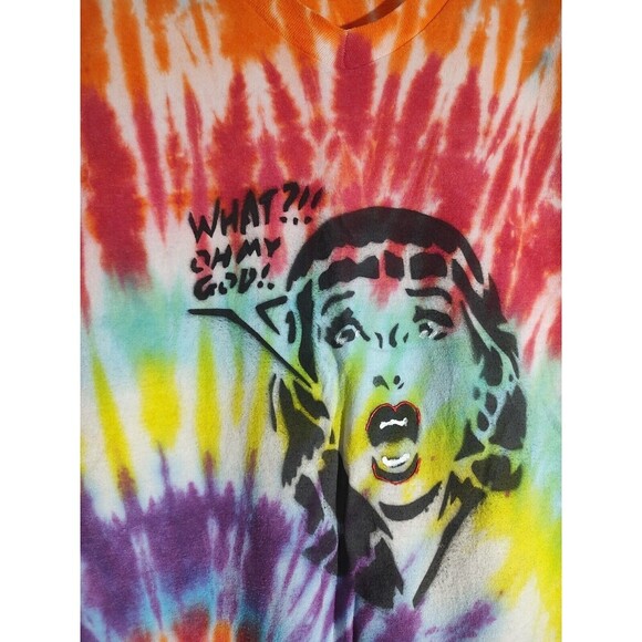 Tye Dye T Shirt OMG Women Hippie Unisex Vtg Multi Color Sz XL Custom Tie Die - Picture 2 of 4